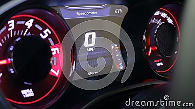 Hellcat Instrument Cluster Stock Photo