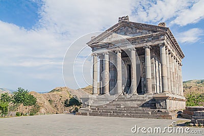 Hellenic-style temple Garni in Armen Stock Photo