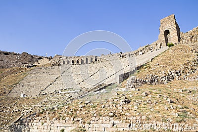 The Hellenistic Theater in Pergamon Stock Photo