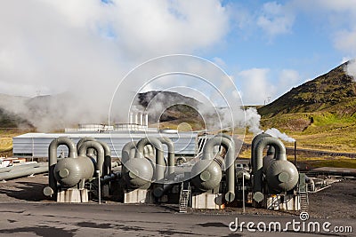 Hellisheidi Geothermal Power Plant Editorial Stock Photo