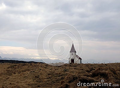 Hellnar Church at Snaefellsnes Stock Photo