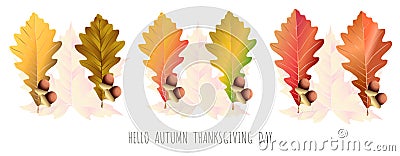Hello Autumn banner for mounth september Vector Illustration