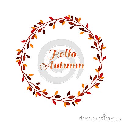 Autumn sale background layout decorate with leaves for shopping sale. Frame leaflet or web banner. Vector Illustration