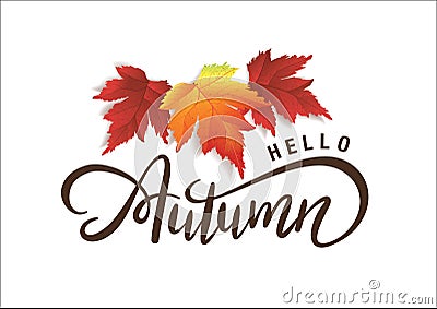 Hello Autumn Vector Illustration