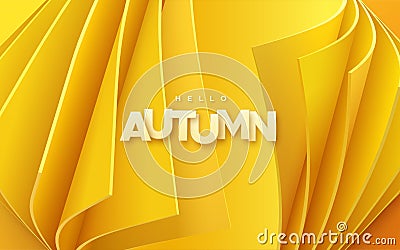 Hello autumn. Modern cover design. Vector Illustration