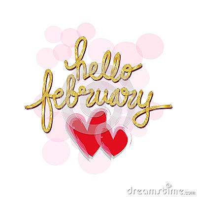 Hello February Vector Illustration