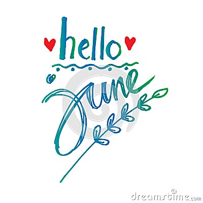 Hello june Stock Photo