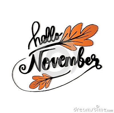 Hello November Stock Photo