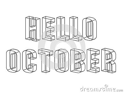 Hello October background Stock Photo