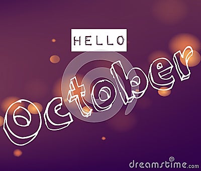 Hello October background Stock Photo