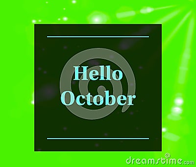 Hello October background Stock Photo
