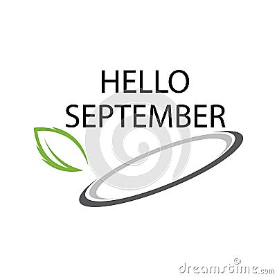 hello september logo vector illustration design template Cartoon Illustration