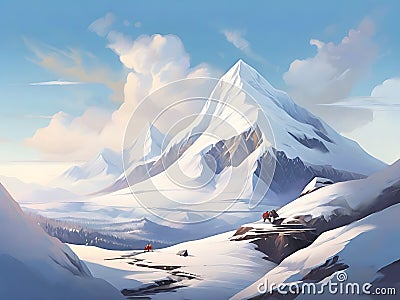 Snow Mountain really nice view Stock Photo