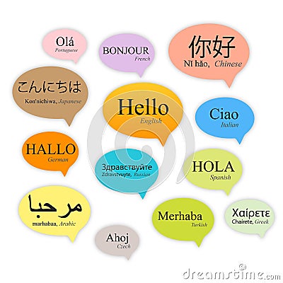 Hello speech bubbles Vector Illustration