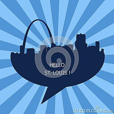 Hello St. Louis, Travel To USA Stock Photo