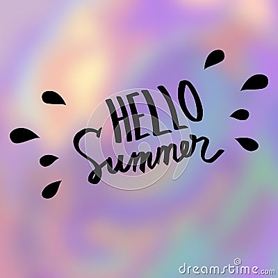 Hello summer. Abstract vector blurred background Vector Illustration