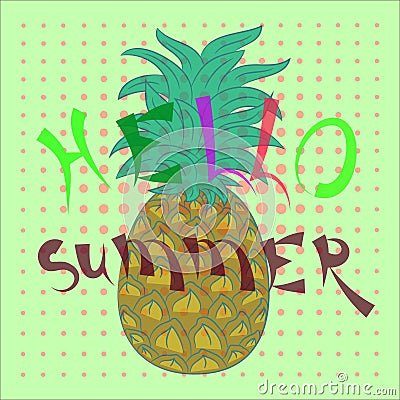 Hello summer Vector Illustration