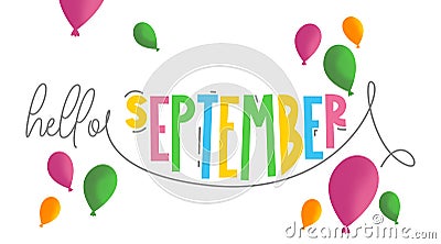 Hello summer day on september illustration vector Vector Illustration