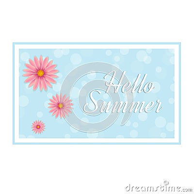 Hello summer Vector Illustration