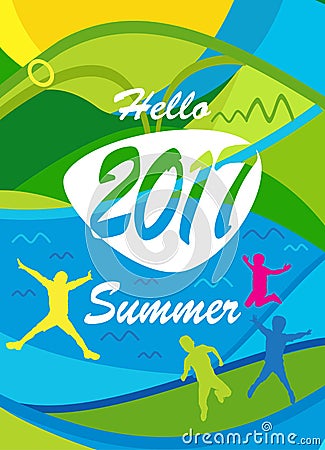 Hello Summer Olympic Vector Illustration