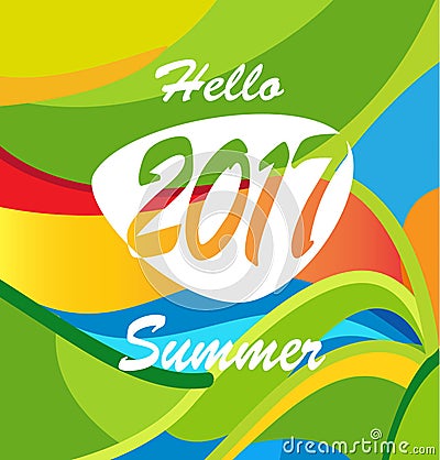 Hello Summer Vector Illustration