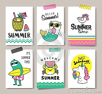 Hello Summer Vector Illustration