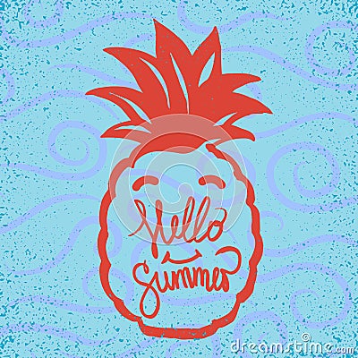 Hello summer sign Vector Illustration