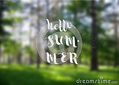 Hello summer super colorful design Stock Photo