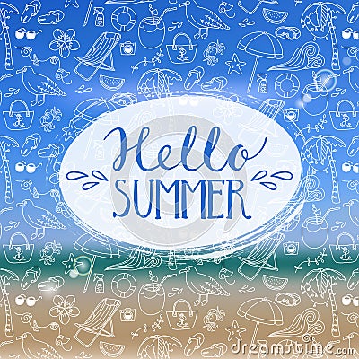 Hello summer. Vector Illustration