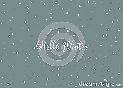 Hello winter flyer template Stock Photo