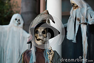 Helloween house decor. Horror zombie. Concept of halloween. Stock Photo