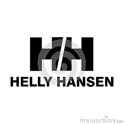 Helly Hansen sport clothing brand logo. Editorial image. VINNITSIA, UKRAINE. JUNE 23, 2021 Vector Illustration