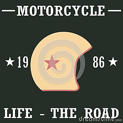 Helm of a motorcyclist Vector Illustration