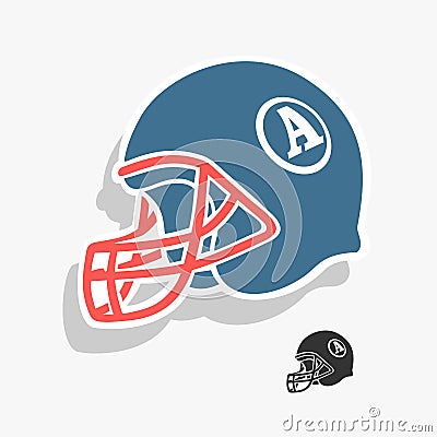 Helmet American Football Vector Illustration Stock Photo