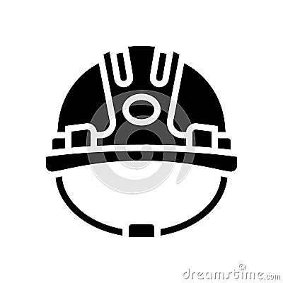 helmet builder glyph icon vector illustration Vector Illustration