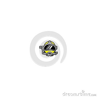 Helmet dive logo design Stock Photo