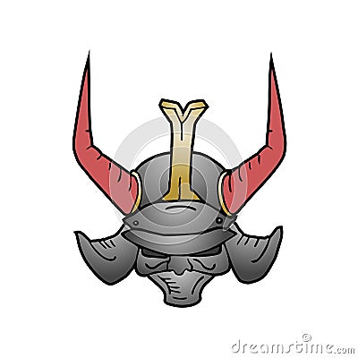Helmet shogun illustration Vector Illustration