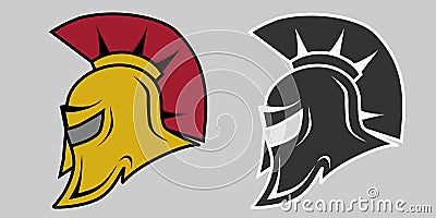 Helmet of the Spartan Vector Illustration