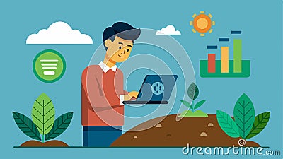 With the help of AI soil analysis can be done more frequently and consistently resulting in a more accurate Vector Illustration
