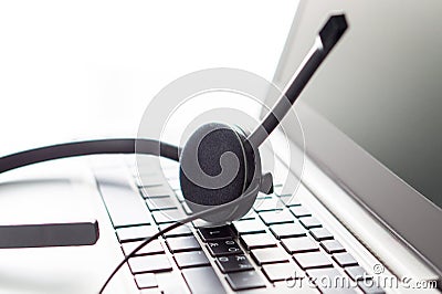 Help desk, customer service, support hotline or call center Stock Photo