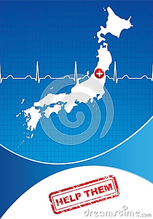 Help Japan Vector Illustration