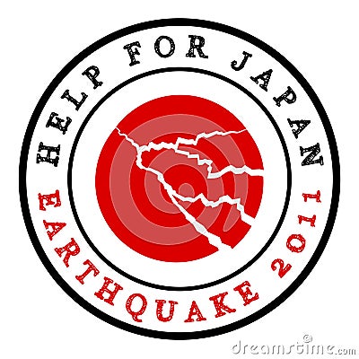 Help for Japan - Earthquake 2011 Vector Illustration