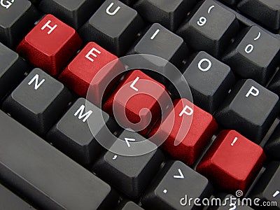 Help Keyboard Stock Photo