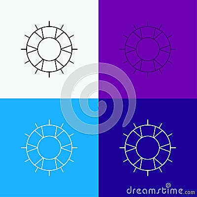 help, lifebuoy, lifesaver, save, support Icon Over Various Background. Line style design, designed for web and app. Eps 10 vector Vector Illustration