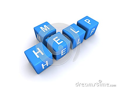 Help me message Stock Photo