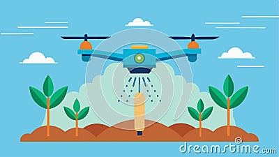With the help of precision drone seeding farmers can adhere to specific planting patterns and achieve higher yields Vector Illustration