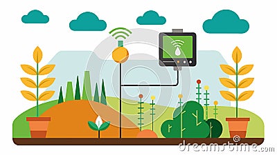 With the help of precision soil moisture sensors farmers are able to make datadriven decisions about when and where to Vector Illustration