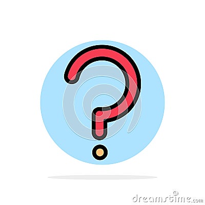 Help, Question, Question Mark, Mark Abstract Circle Background Flat color Icon Vector Illustration