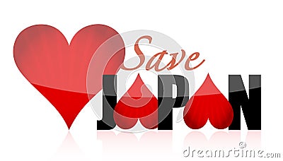 Help save japan Vector Illustration