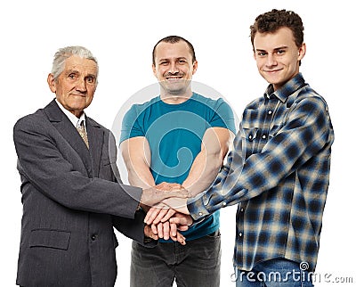 Help and support between generations Stock Photo